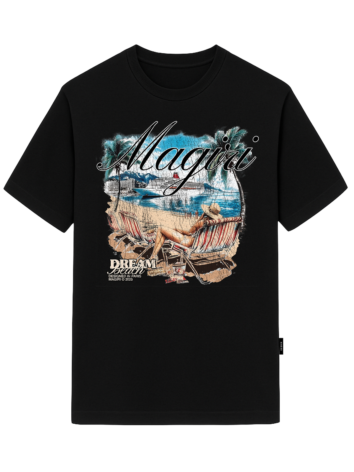 Magiri Dream Beach Printed T-Shirt in Black