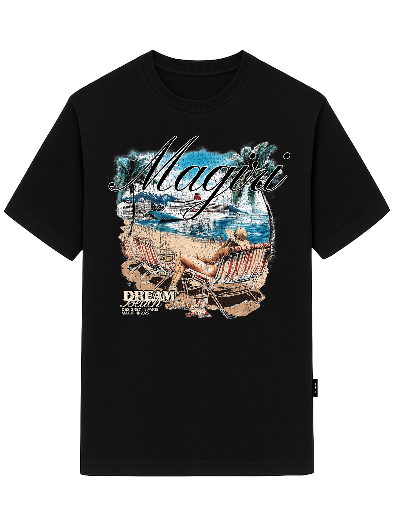 Magiri Dream Beach Printed T-Shirt in Black