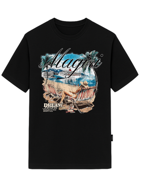 Magiri Dream Beach Printed T-Shirt in Black