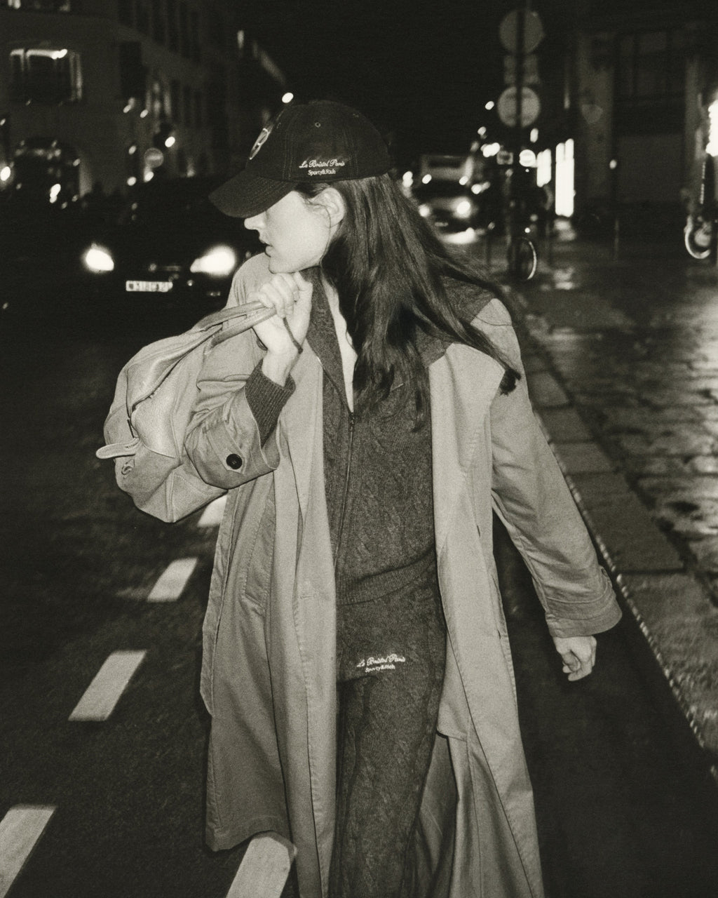 Faubourg Cableknit Wool Cashmere Zip Hoodie - Chocolate/Cream