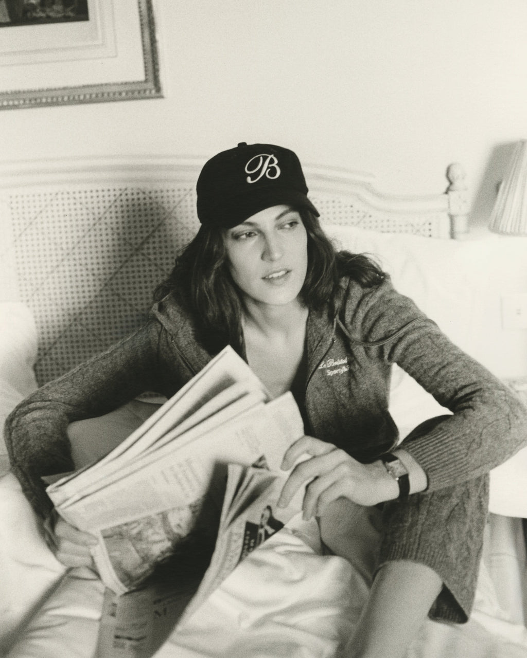 Faubourg Cableknit Wool Cashmere Zip Hoodie - Dark Gray/White