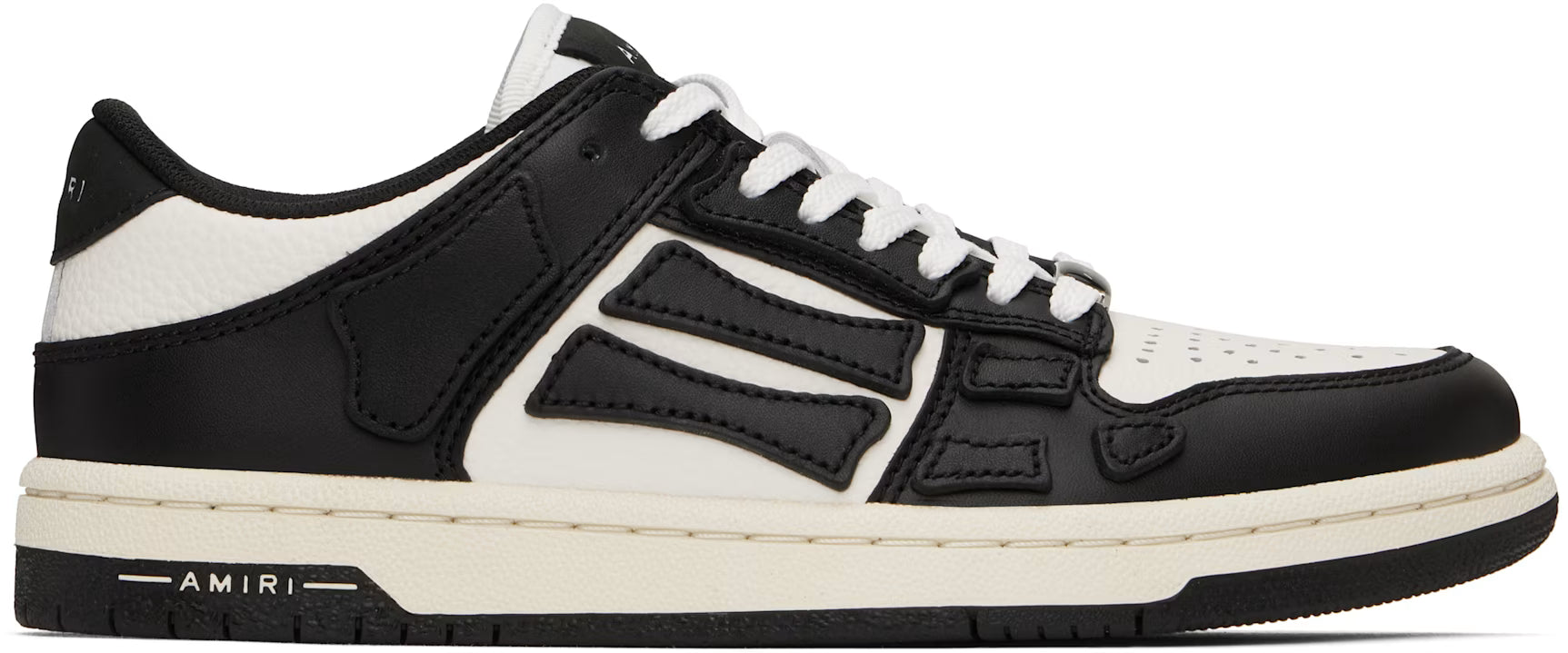 AMIRI Women White & Black Skel-Top Low Sneakers