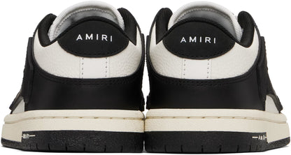 AMIRI Women White & Black Skel-Top Low Sneakers