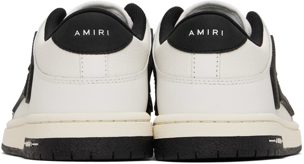 AMIRI Women White & Black Skel-Top Low Sneakers
