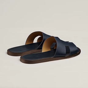 Hermès Oran Sandals – Navy Blue