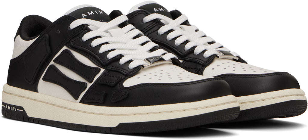 AMIRI Women White & Black Skel-Top Low Sneakers