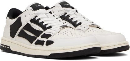 AMIRI Women White & Black Skel-Top Low Sneakers