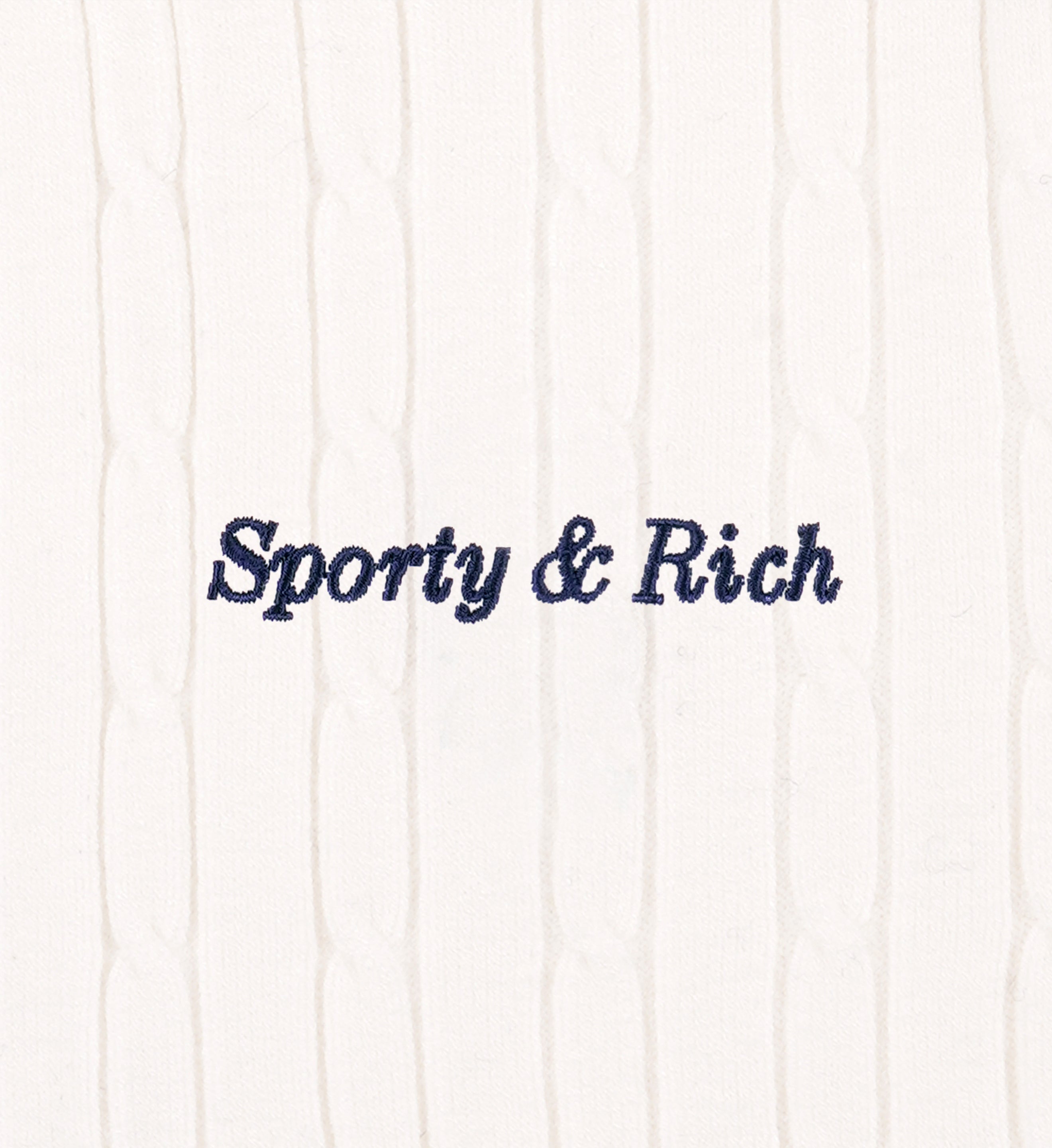 Eden Crest Mini Cable Polo - White/Navy