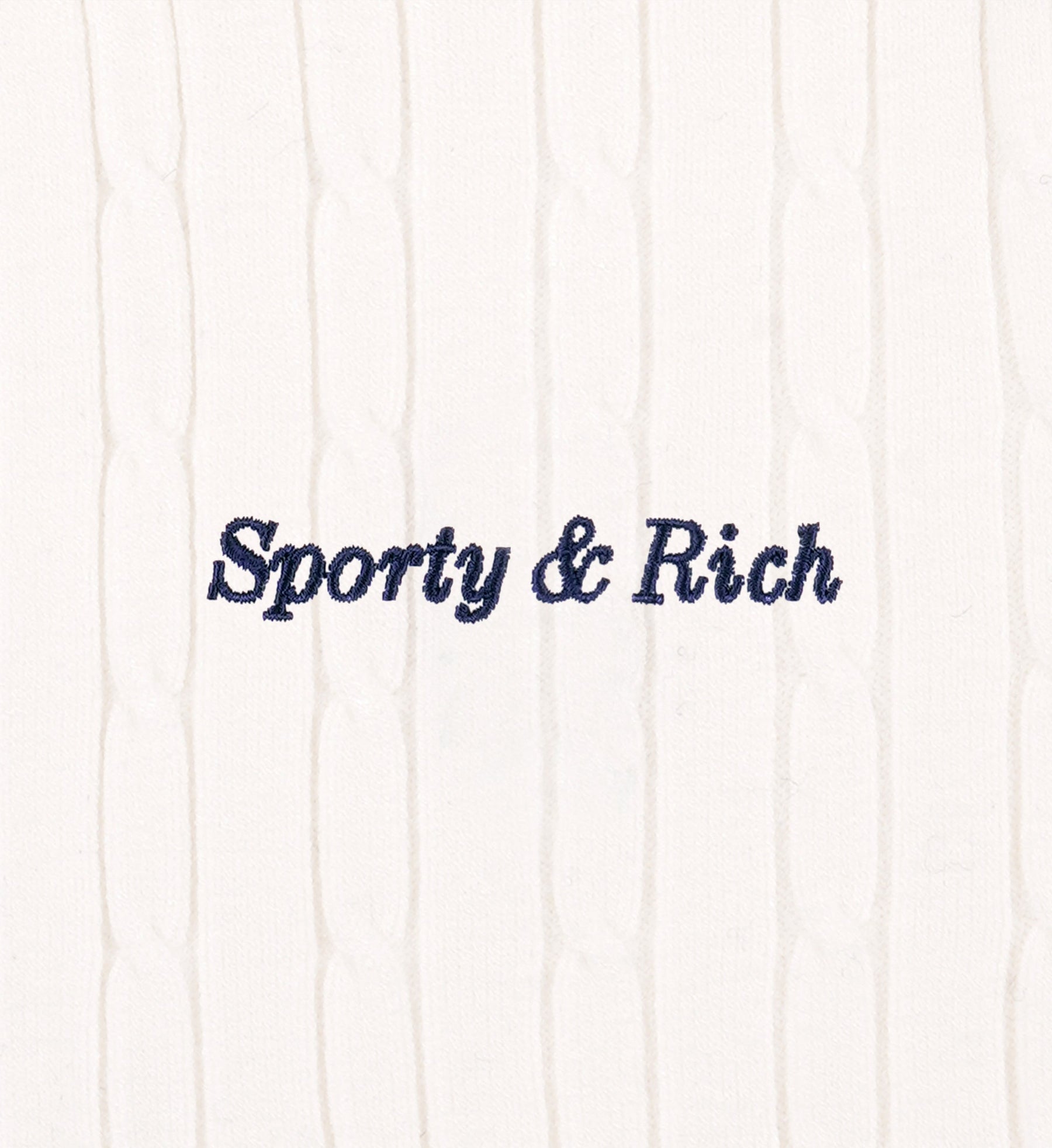 Eden Crest Mini Cable Polo - White/Navy