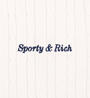 Eden Crest Mini Cable Polo - White/Navy
