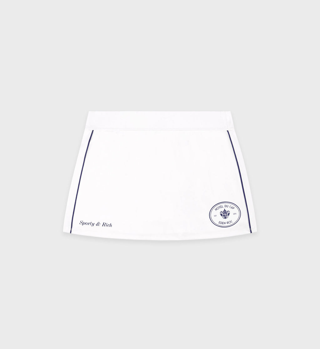 Eden Crest Court Skirt - White/Navy