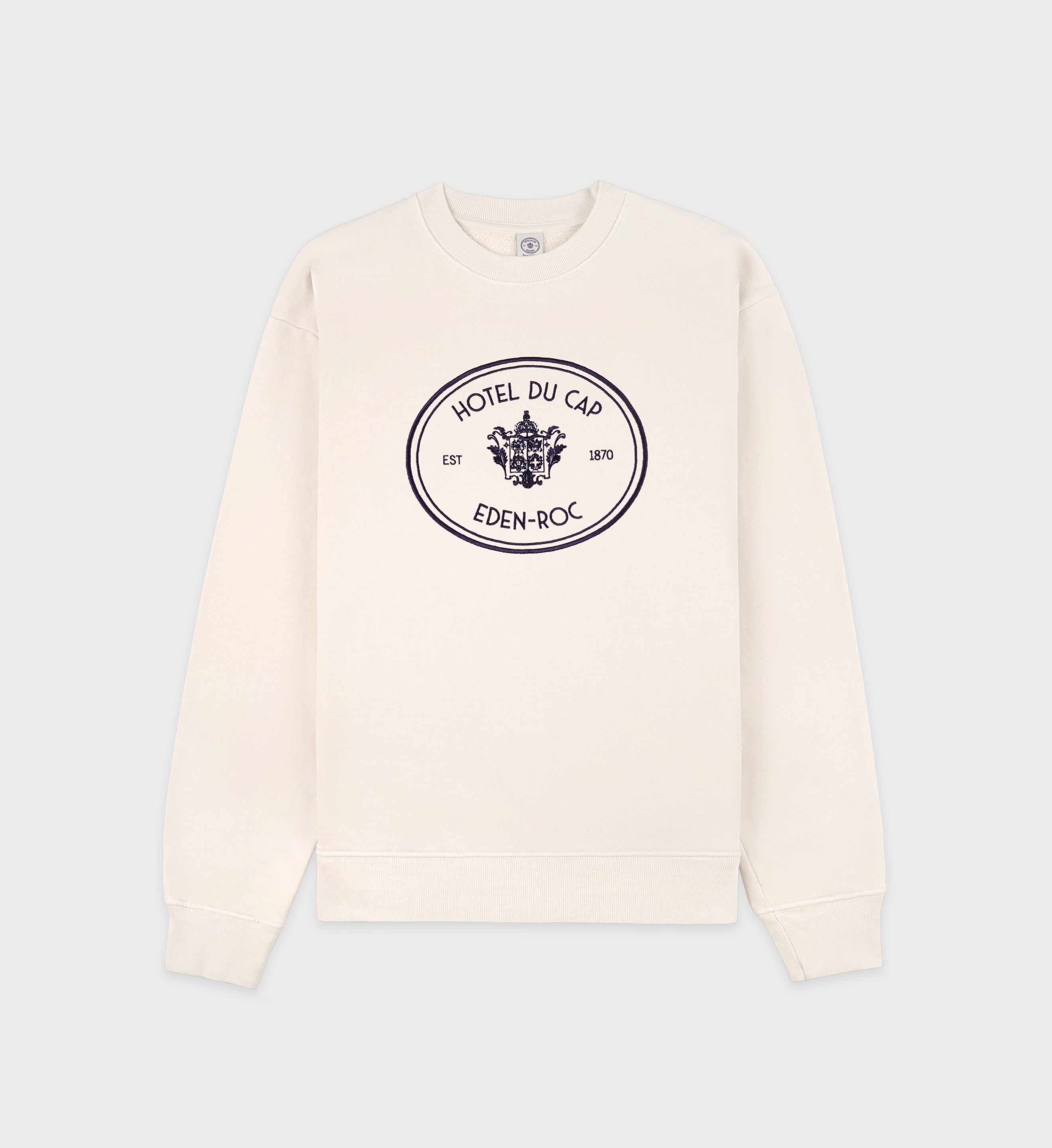 Eden Crest Crewneck - Cream/Navy