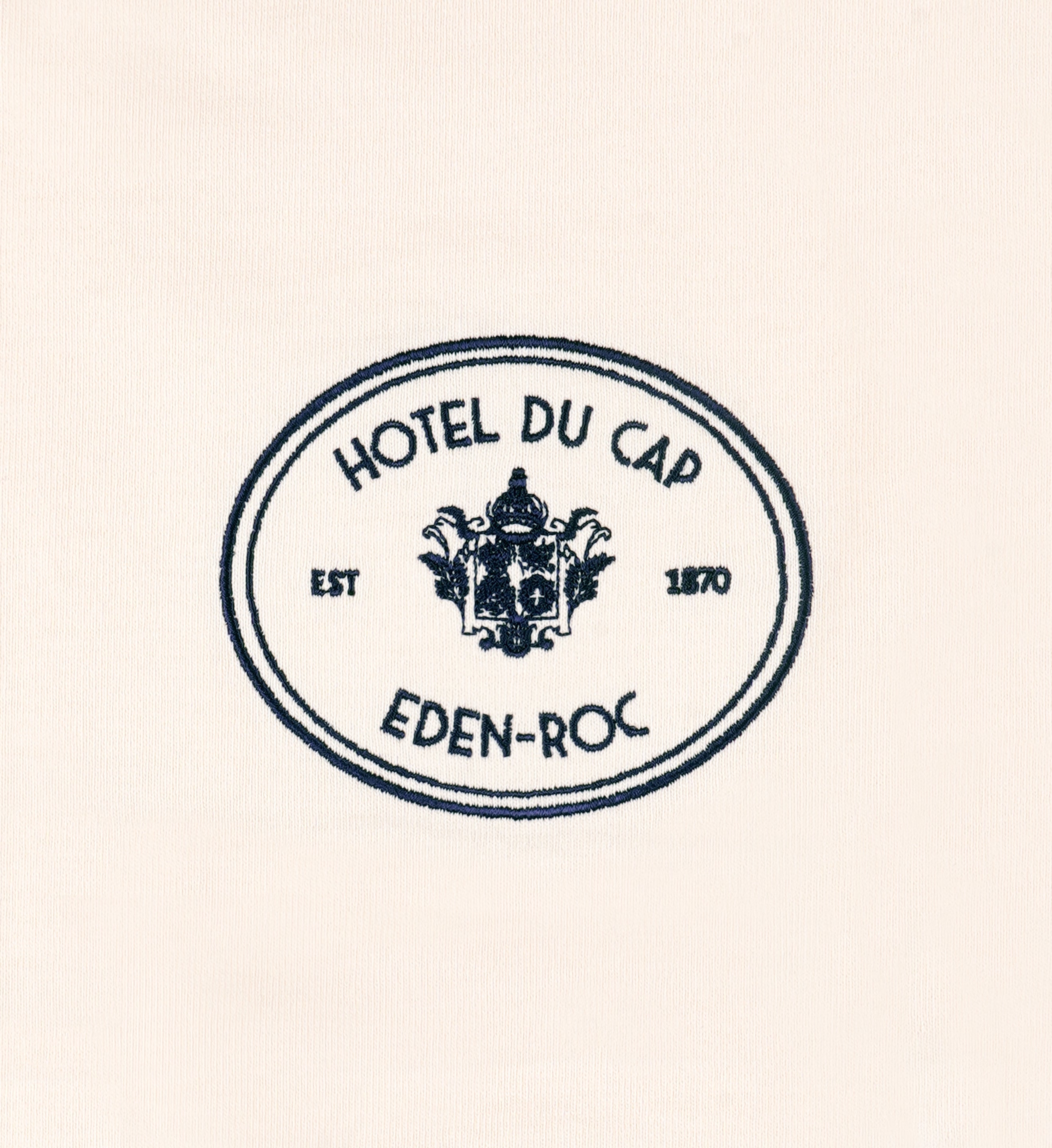 Eden Crest Crewneck - Cream/Navy