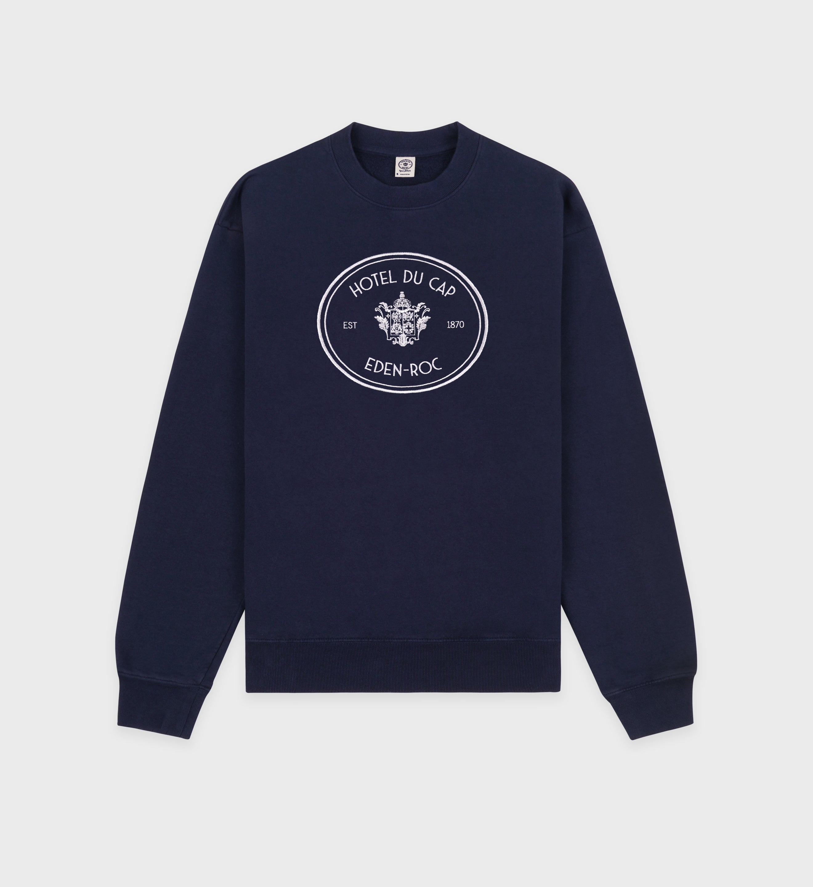 Eden Crest Crewneck - Navy/White