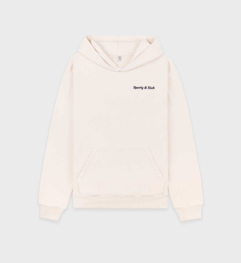 Eden Crest Hoodie - Cream/Navy
