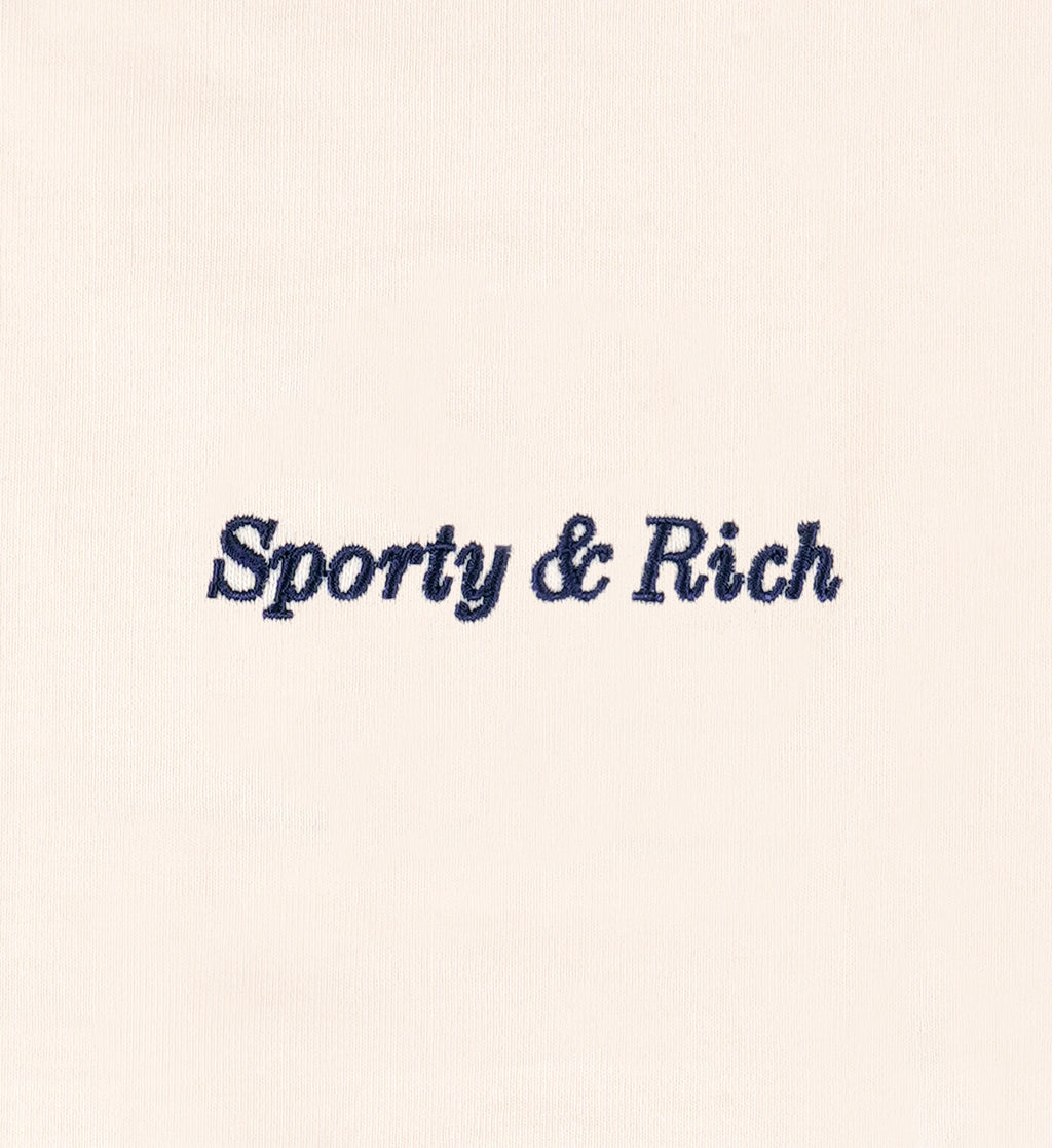 Eden Crest Hoodie - Cream/Navy