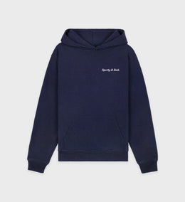 Eden Crest Hoodie - Navy/White