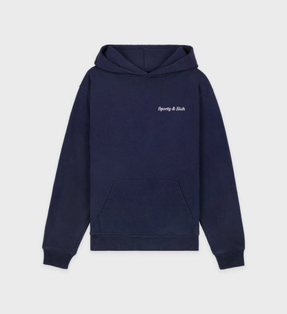 Eden Crest Hoodie - Navy/White