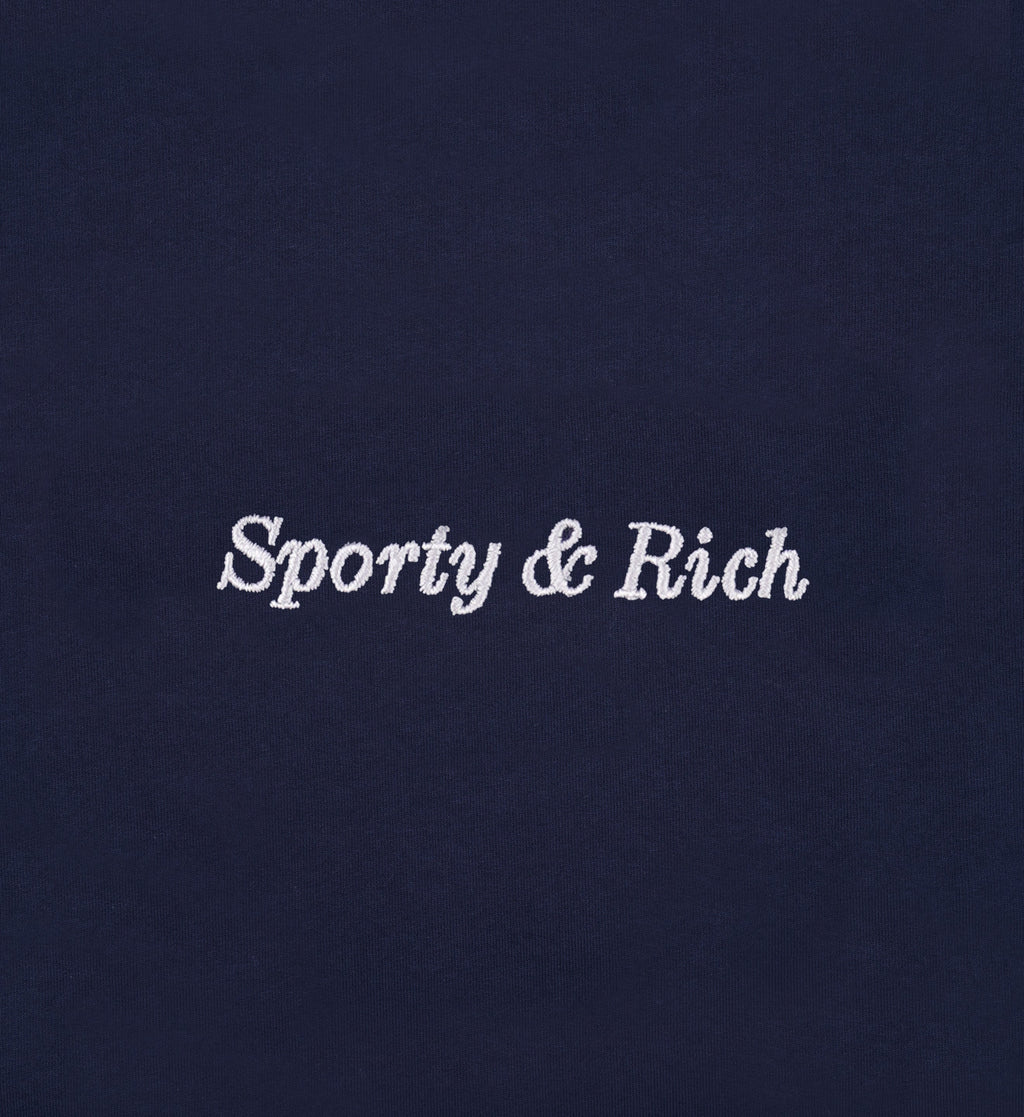 Eden Crest Hoodie - Navy/White