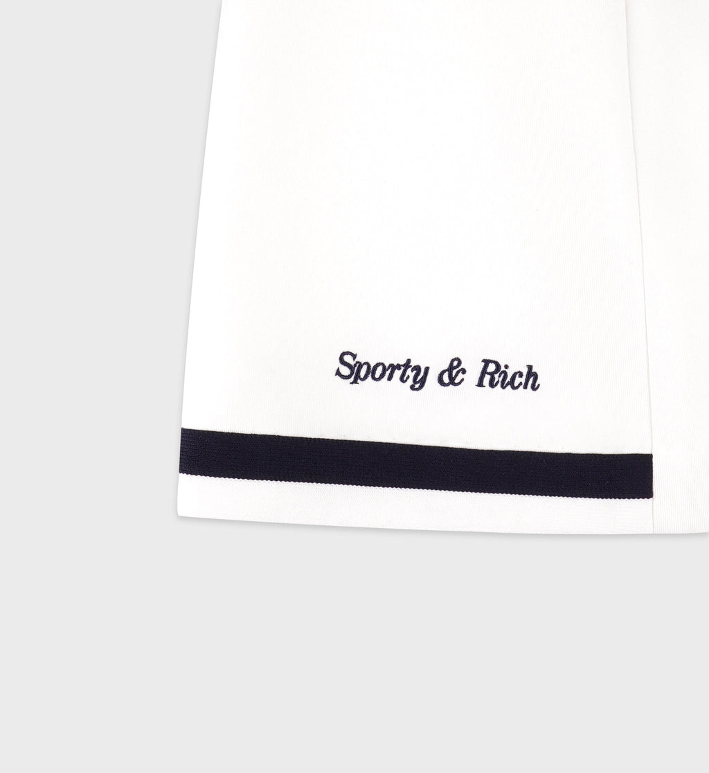 Eden Crest Embroidered Mila Skirt - White/Navy