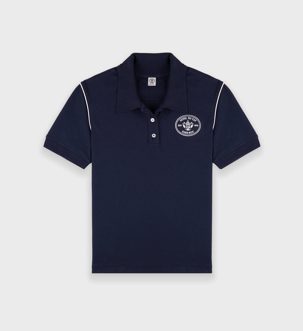 Eden Crest Embroidered Pique Polo - Navy/White