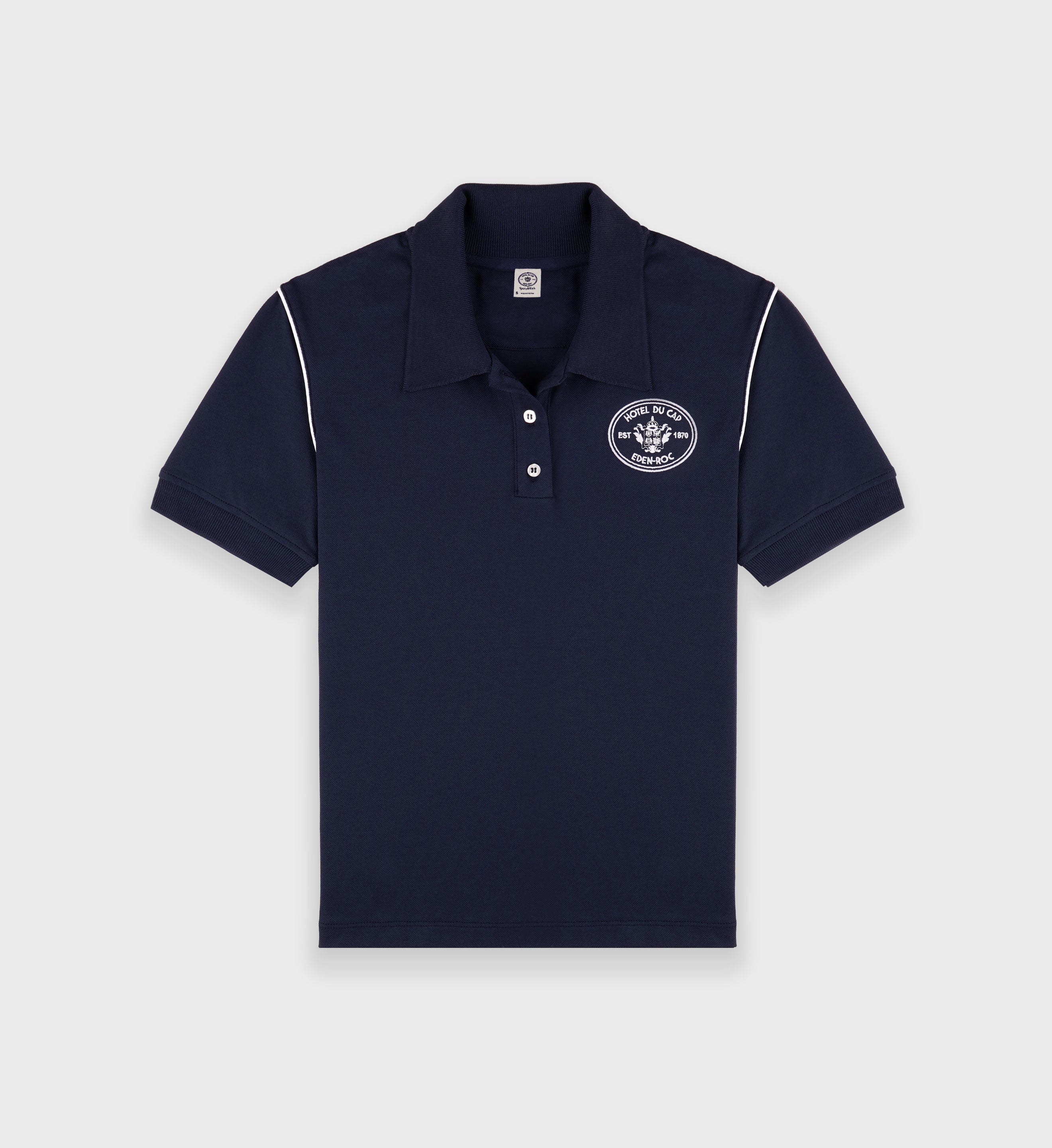 Eden Crest Embroidered Pique Polo - Navy/White
