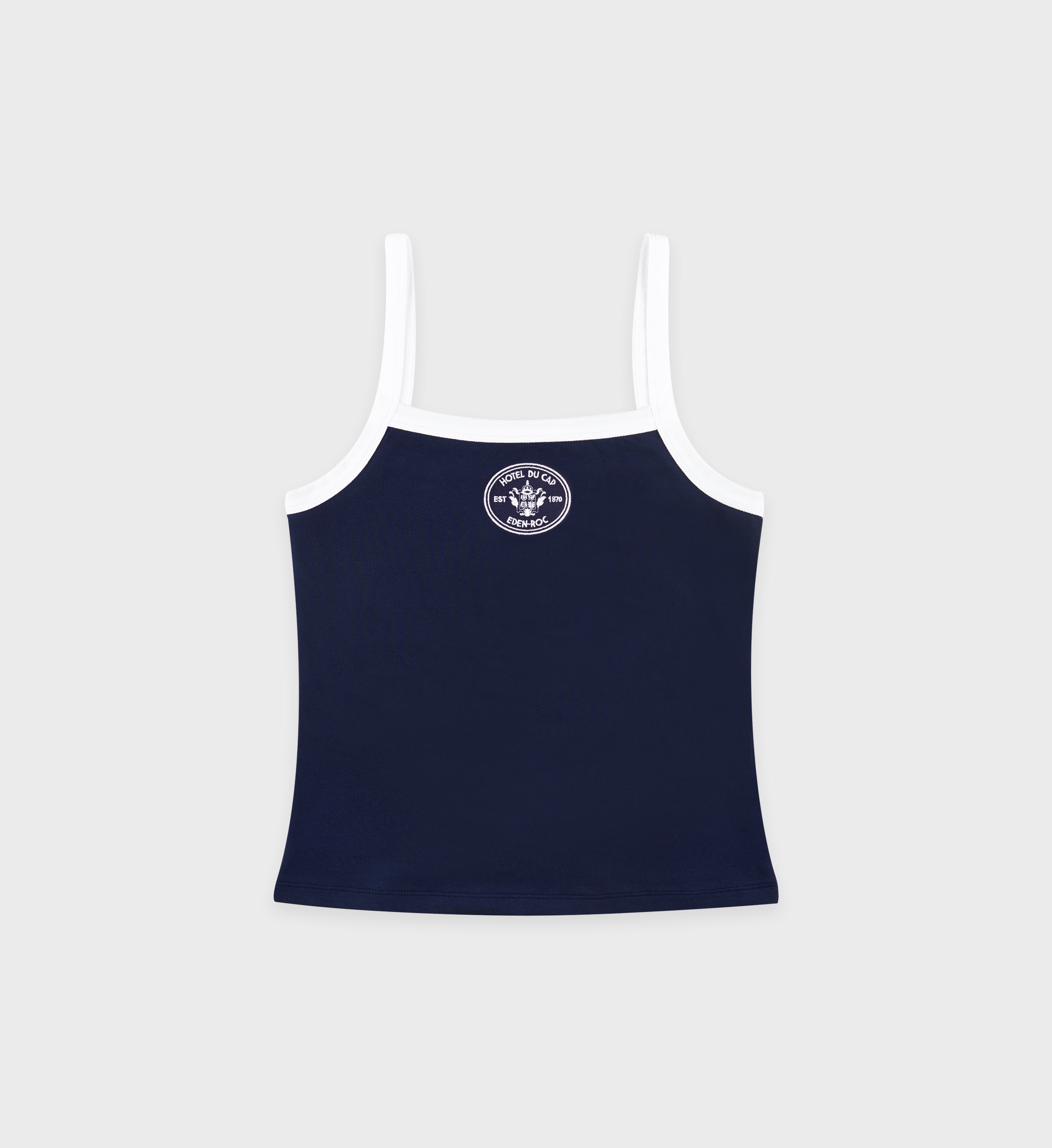 Eden Crest Embroidered Pique Tank - Navy/White
