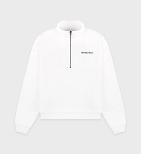 Eden Crest Quarter Zip - White/Navy