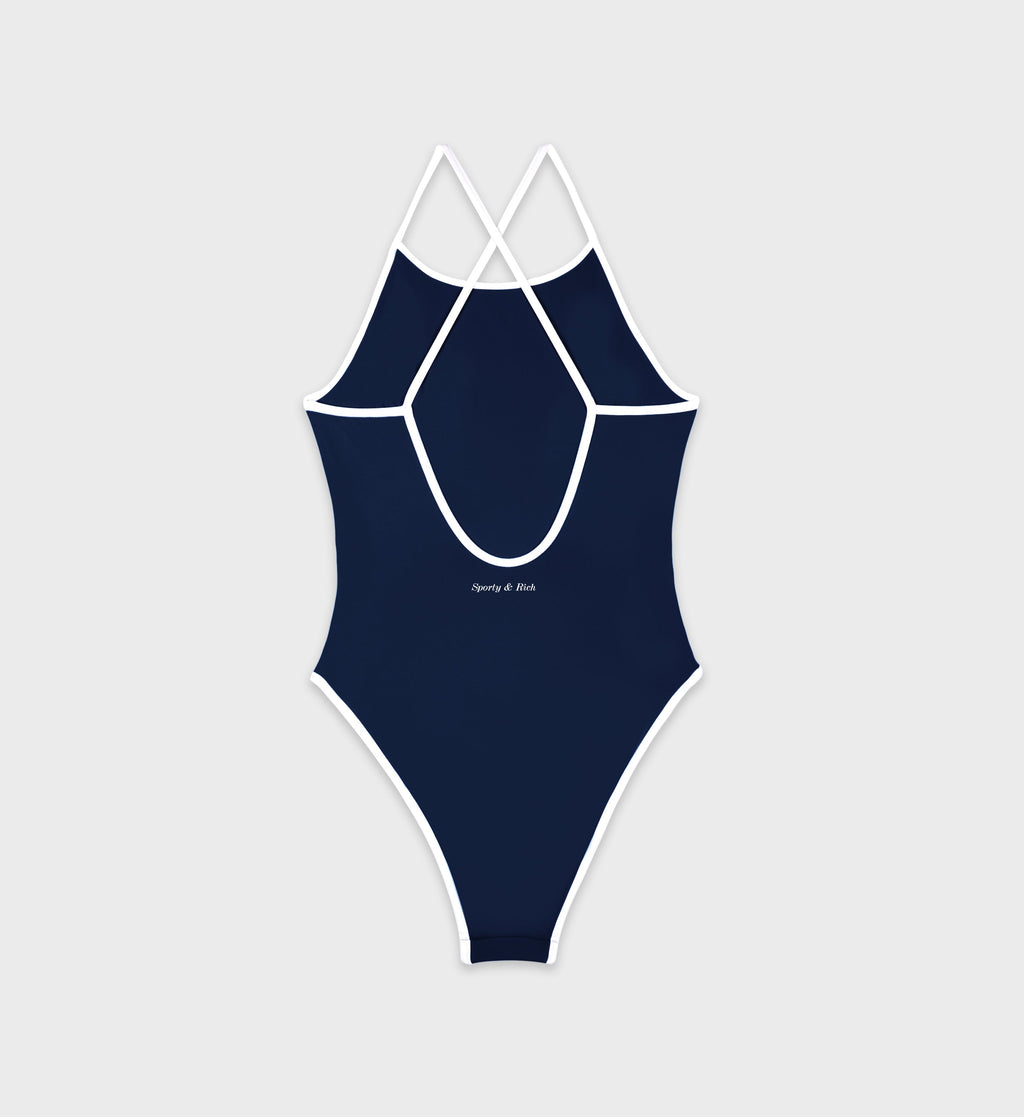 Eden Crest One Piece Swimsuit - Navy/White
