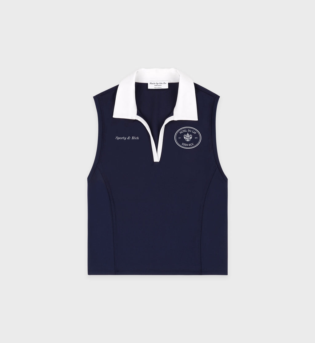 Eden Crest Sports Polo Vest - Navy/White