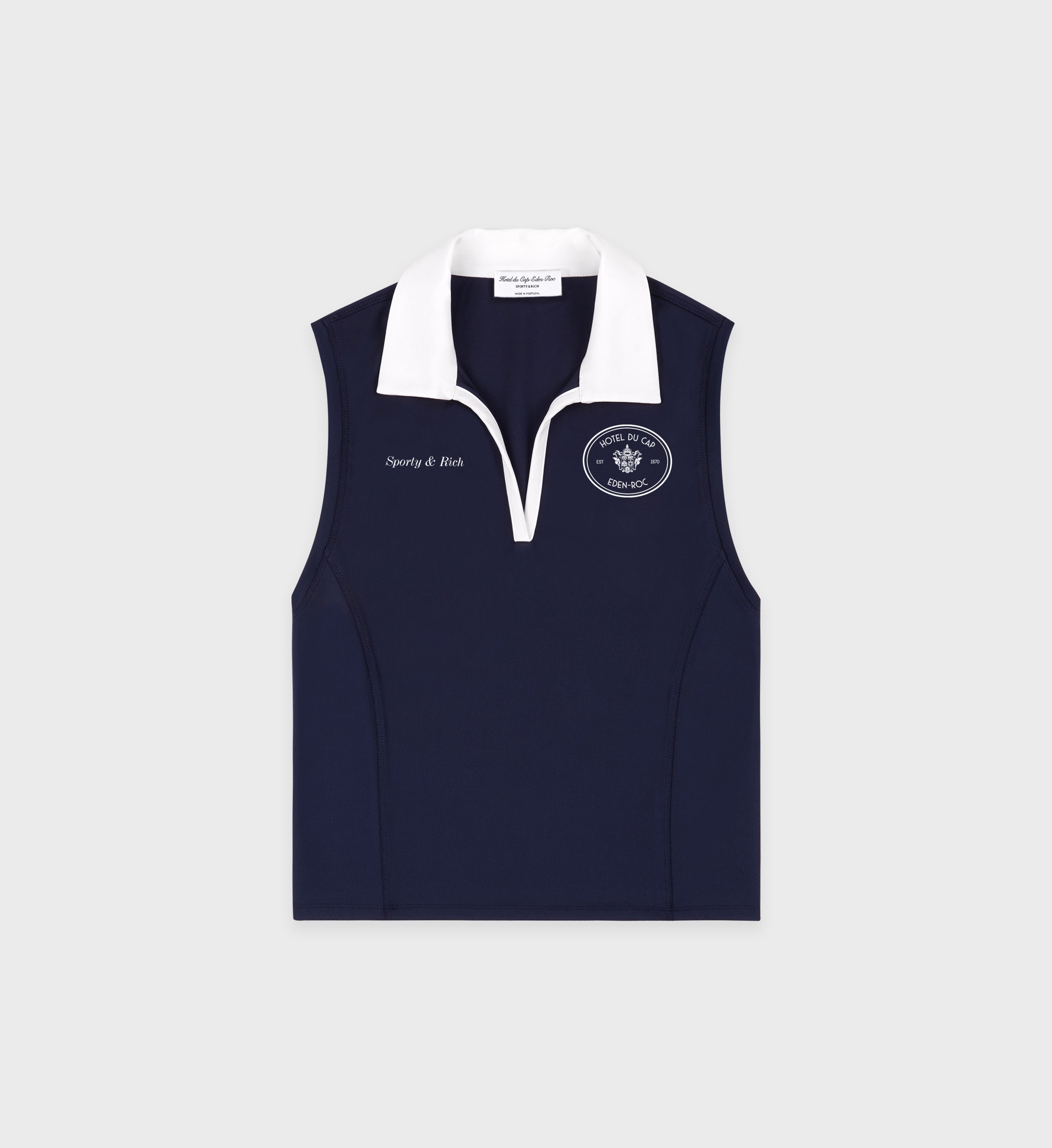 Eden Crest Sports Polo Vest - Navy/White