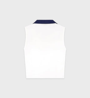 Eden Crest Sports Polo Vest - White/Navy