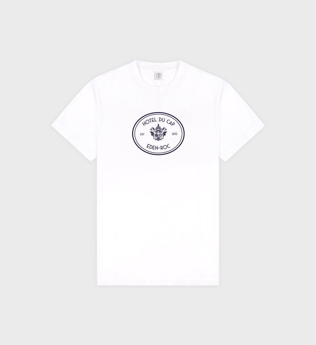 Eden Crest T-Shirt - White/Navy