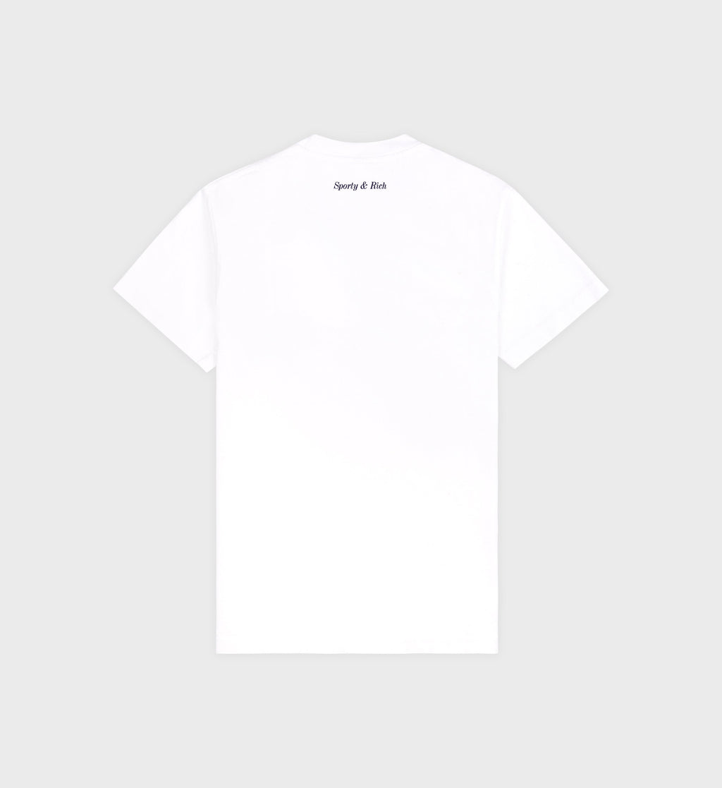Eden Crest T-Shirt - White/Navy