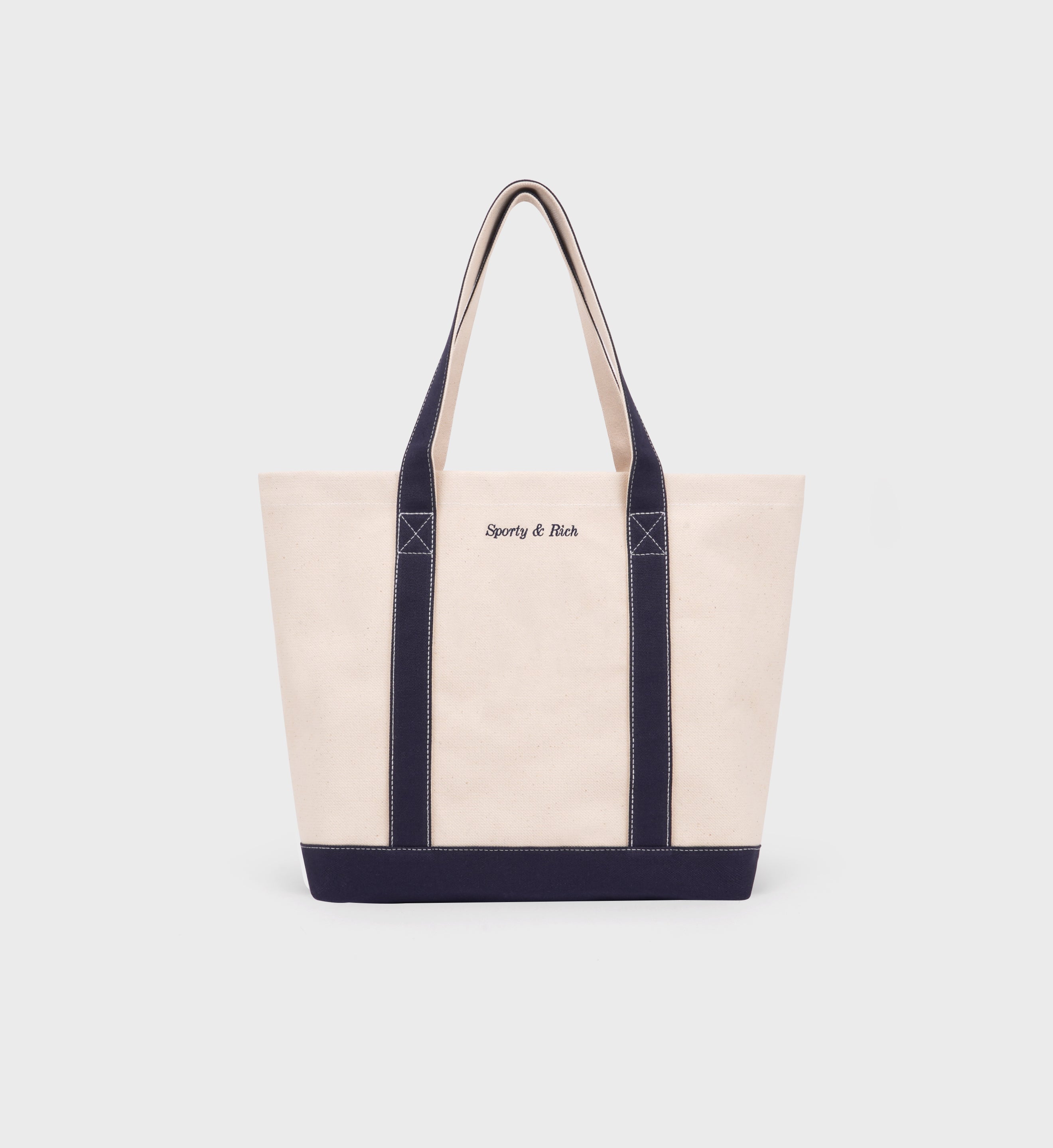 Eden Crest Two Tone Tote - Natural/Navy