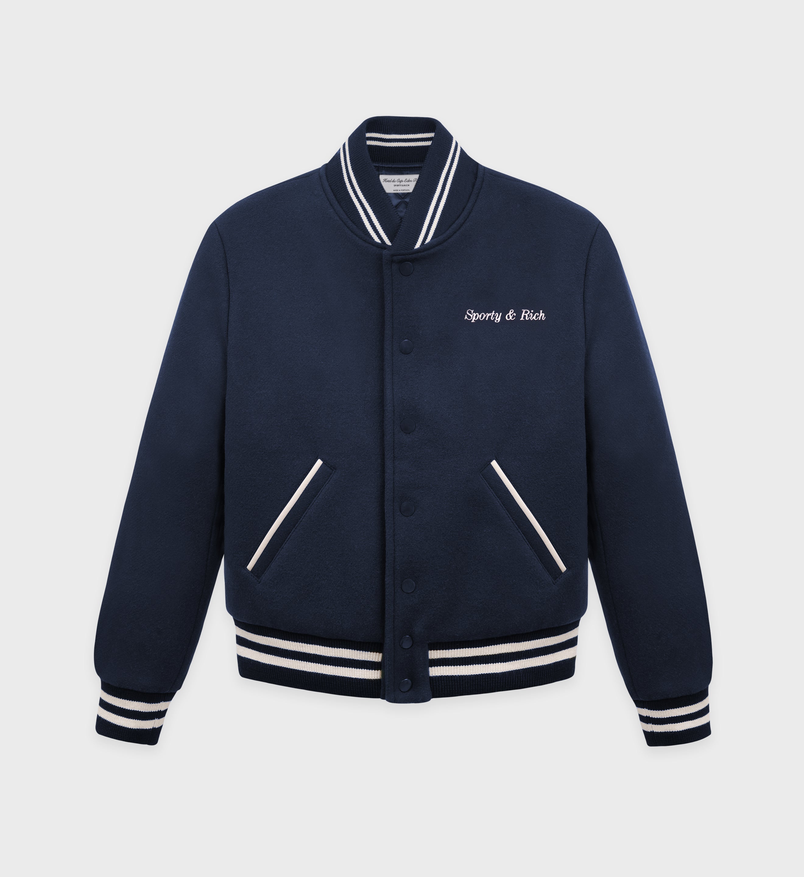 Eden Crest Varsity Jacket Women - Navy/White