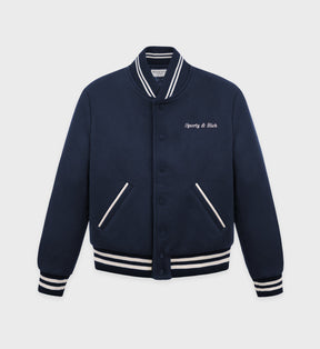 Eden Crest Varsity Jacket Women - Navy/White