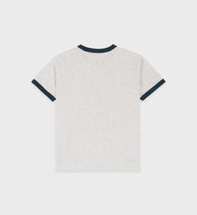 California Emblem Soft Ringer Tee - Heather Gray/Navy
