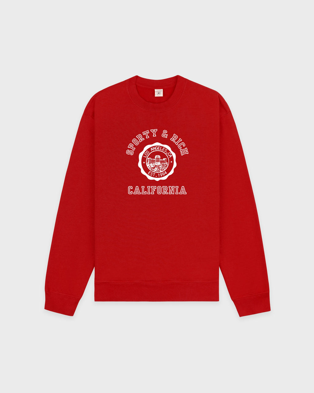 California Emblem Crewneck - Ruby/White