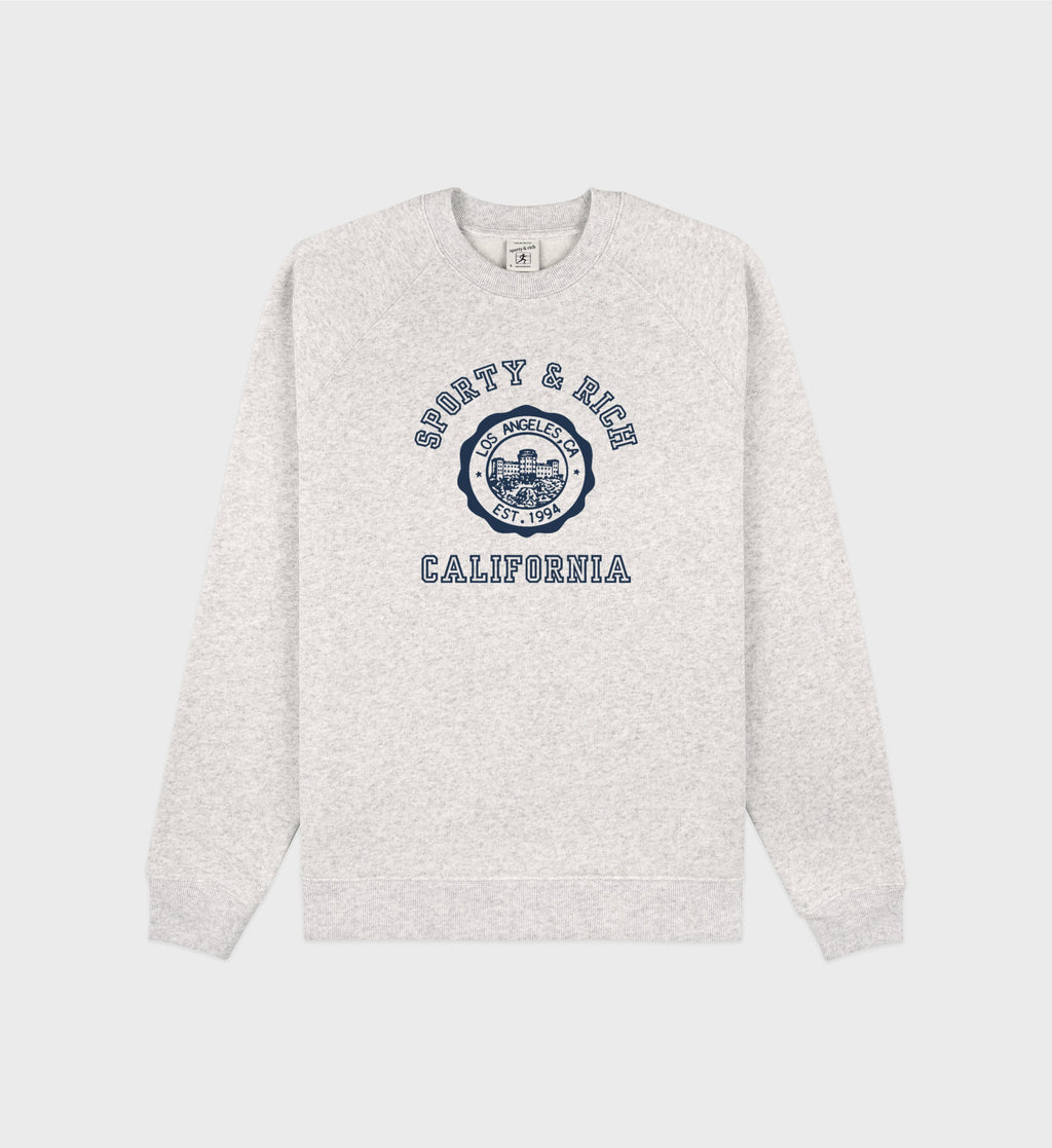 California Emblem Soft Crewneck - Heather Gray/Navy