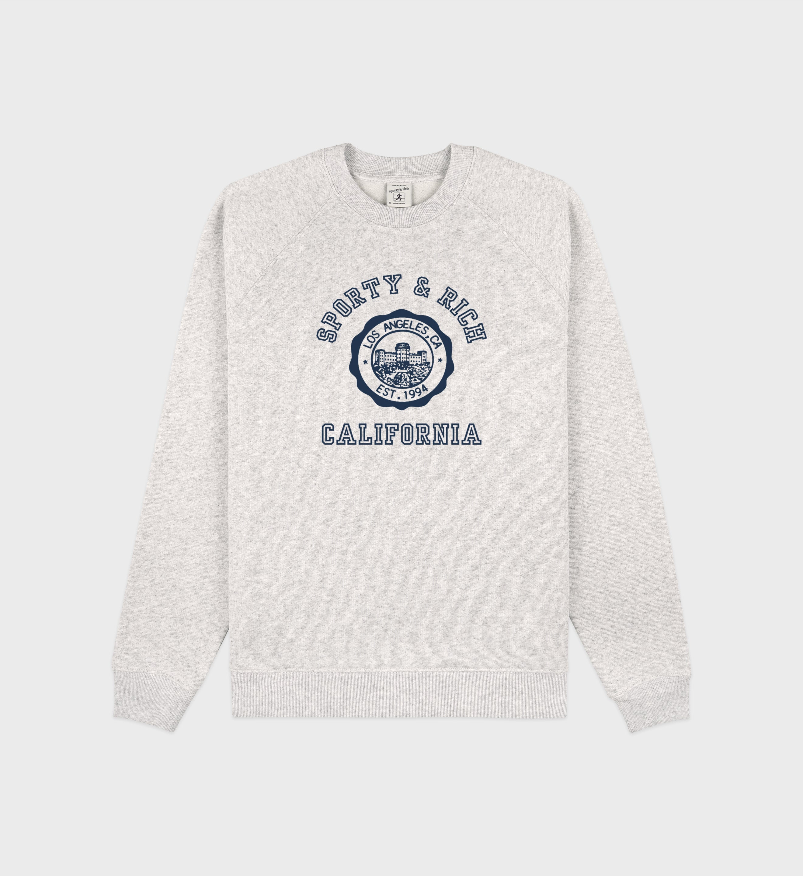 California Emblem Soft Crewneck - Heather Gray/Navy