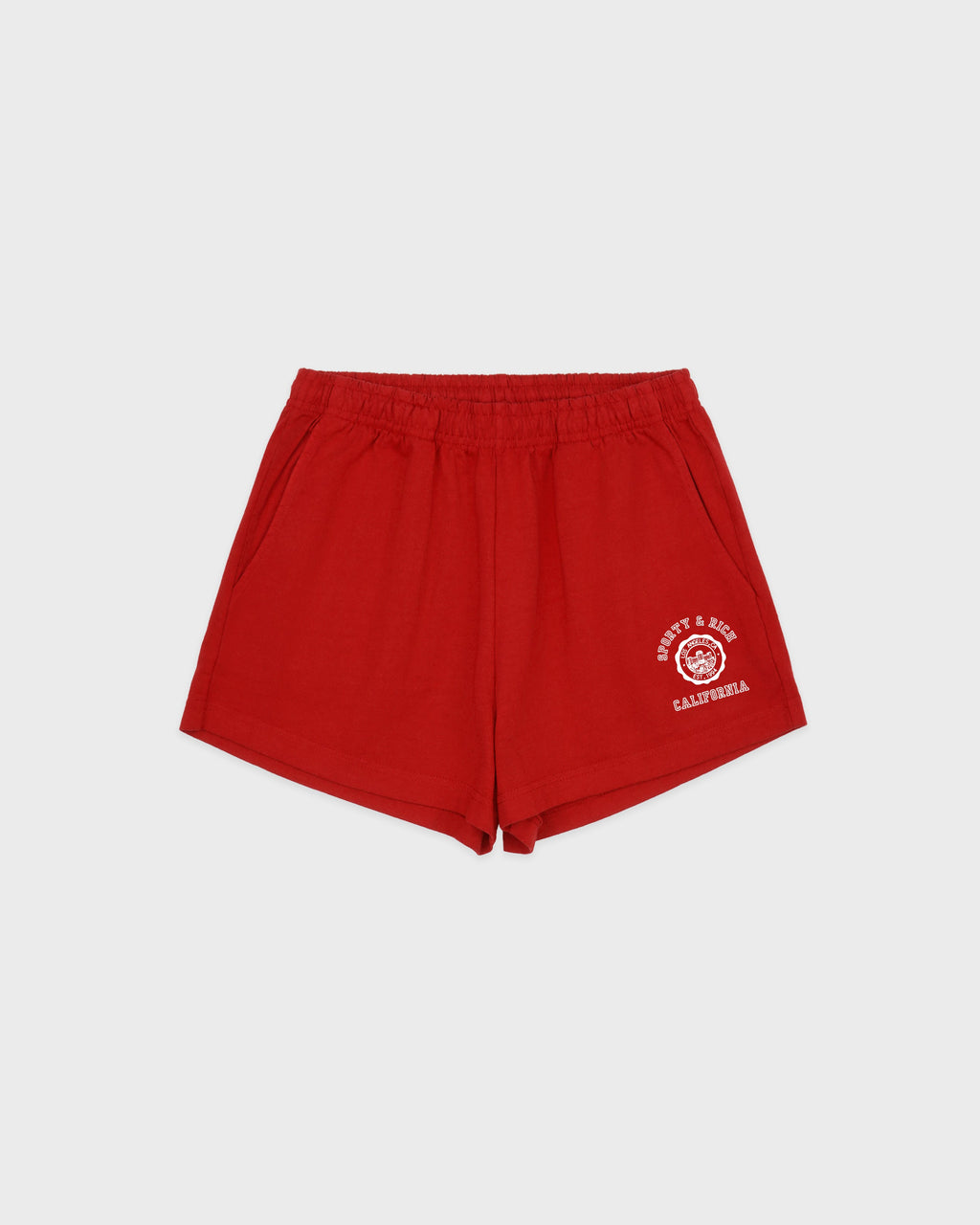 California Emblem Disco Short - Ruby/White