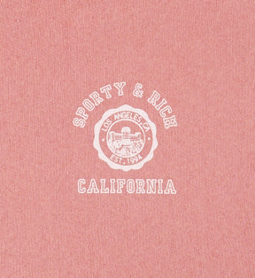 California Emblem Soft T-Shirt- Carnation/White