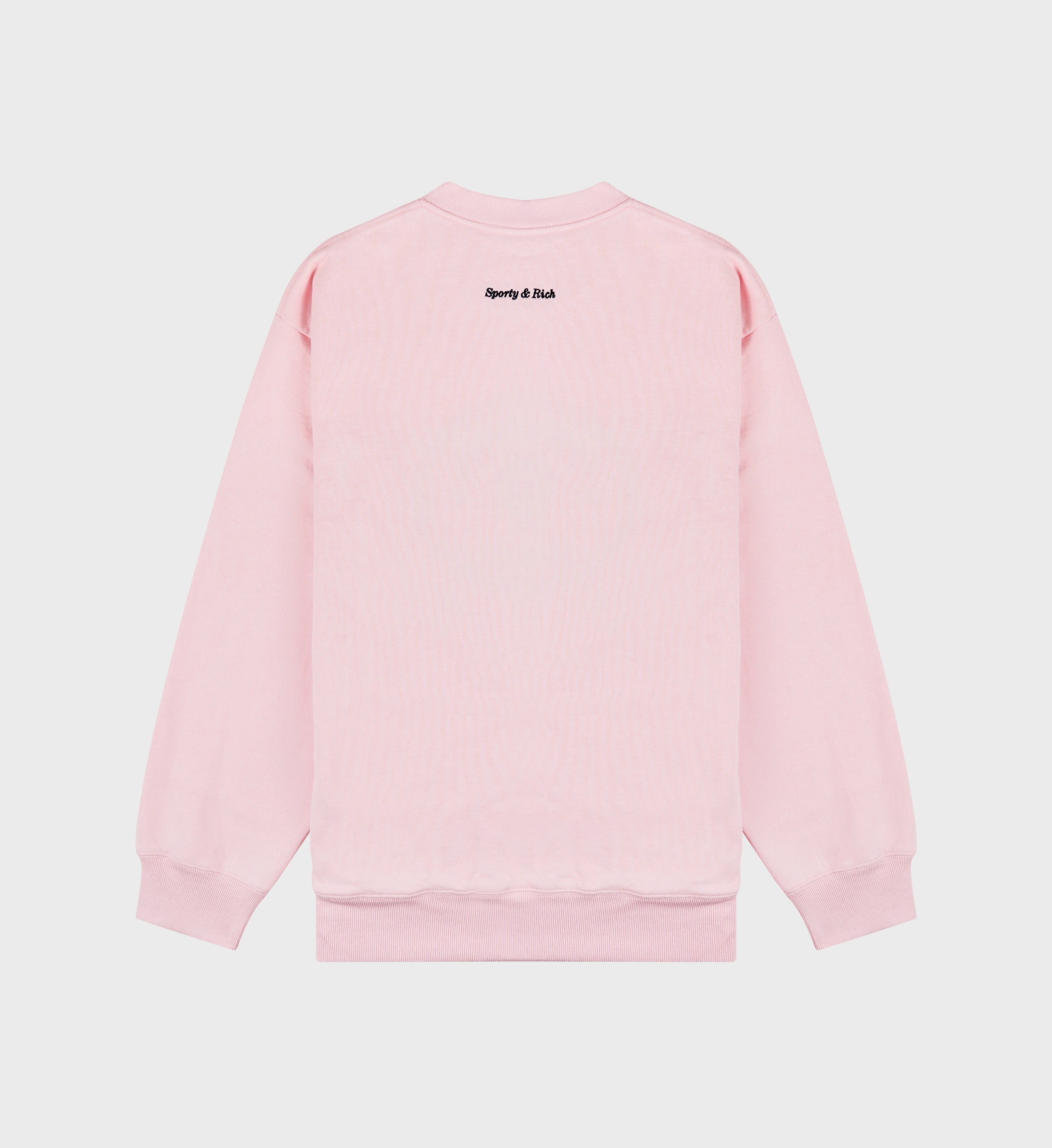 Eden Crest Crewneck - Pink Dolphin/Navy