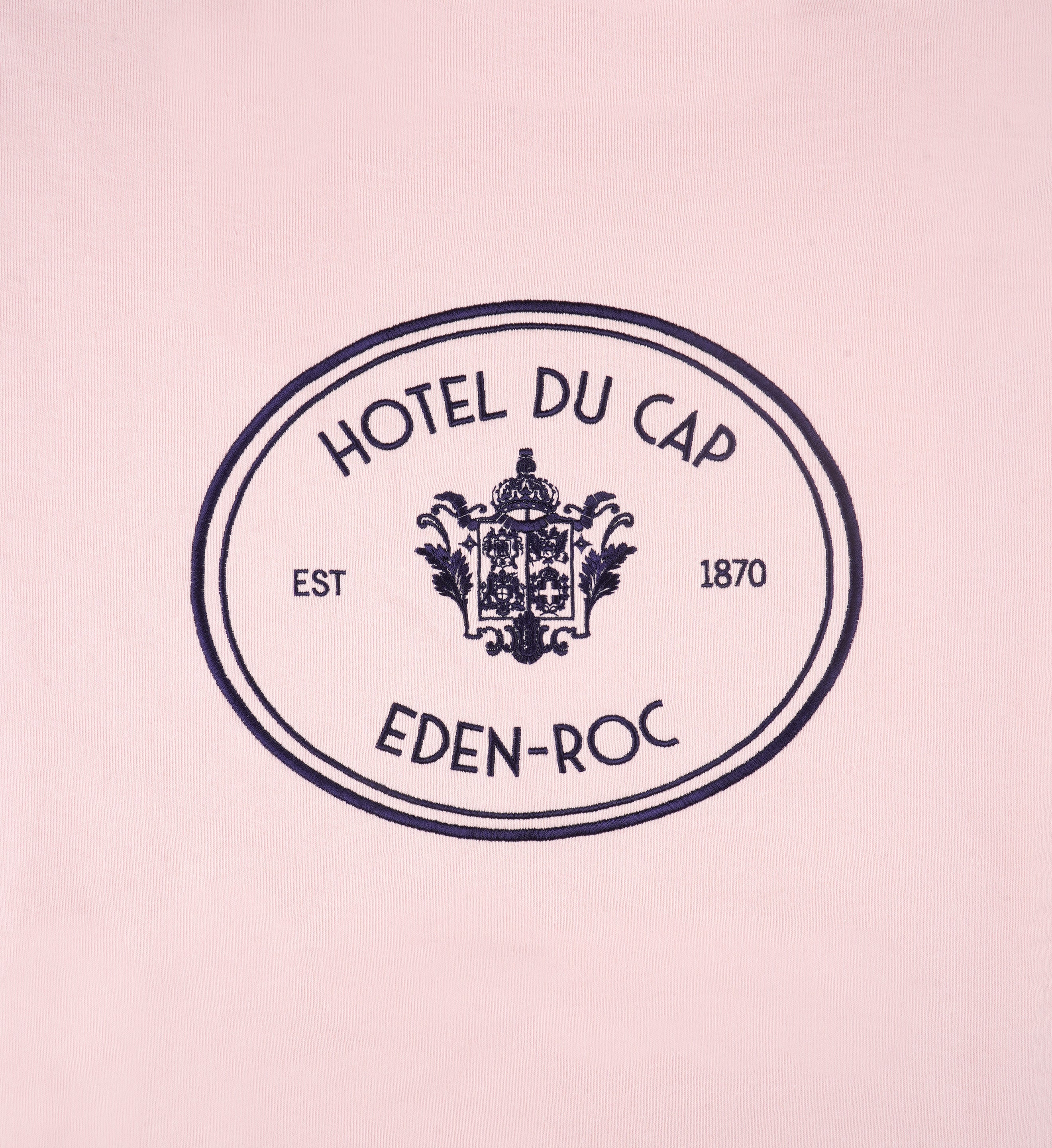 Eden Crest Crewneck - Pink Dolphin/Navy