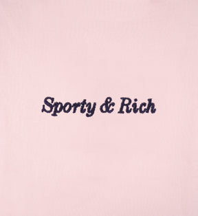 Eden Crest Crewneck - Pink Dolphin/Navy