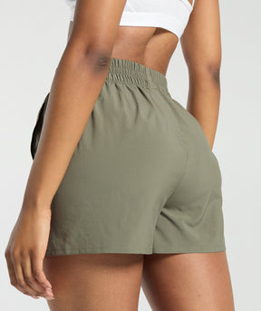 Gymshark Pintuck Shorts - Base Green