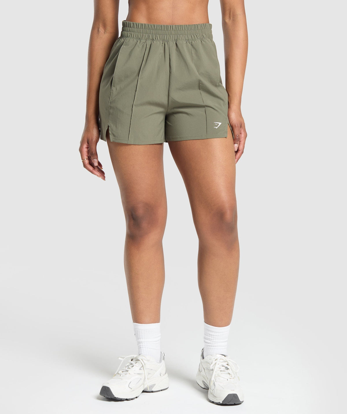 Gymshark Pintuck Shorts - Base Green