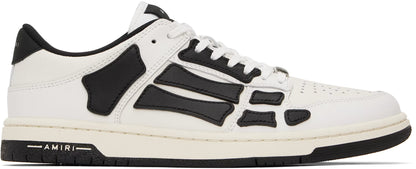 AMIRI Women White & Black Skel-Top Low Sneakers