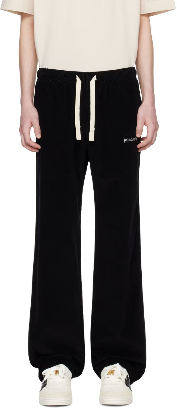 Black Embroidered Sweatpants